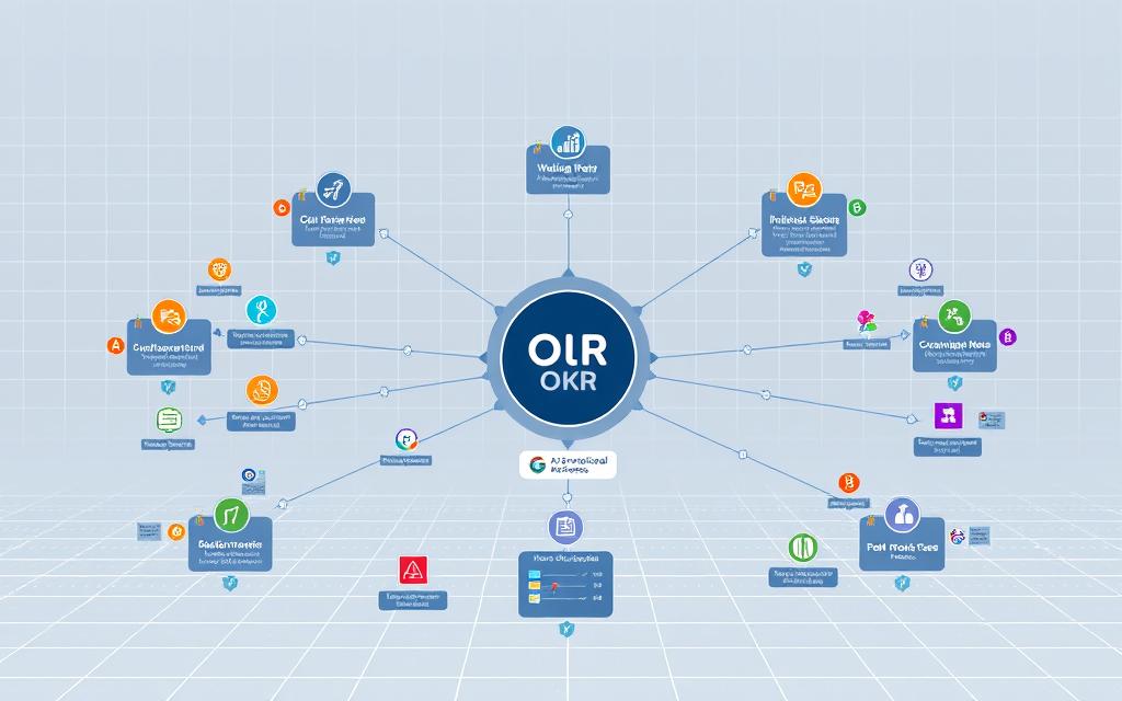 AI OKR frameworks alignment diagram