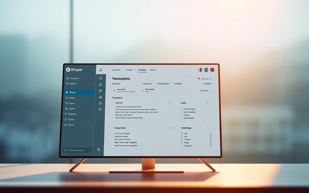 Whisper AI multilingual transcription interface