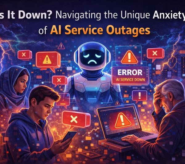 AI Service Outages trigger a new kind of stress—“Is it down?”—revealing how dependence on AI tools reshapes trust, productivity, and digital anxiety.